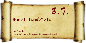 Bunzl Tanázia névjegykártya